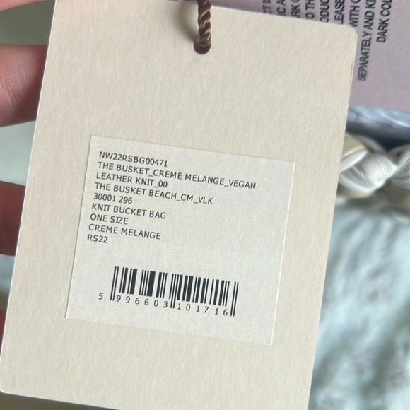 Nanushka Busket leather tote bag tan white NWT - Picture 4 of 5